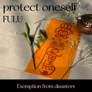 Blessed Chinese Taoism Talisman for Personal Protection, personalized Amulet with actual effects, Taoism Fulu