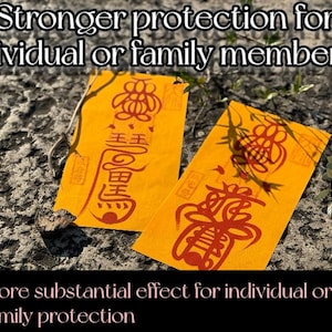 Fulu set 3: x2 stronger protection for individual or family, authentic Chinese Taoism Amulet with actual effects, personalized talisman