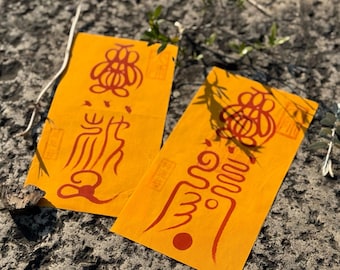 Set of Handmade Chinese Paper Art – Taoist Symbol Inspired Decorative Collection