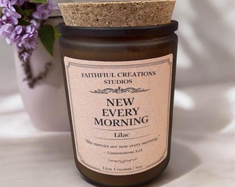 Anchored in Peace Candle | Sea Moss & Sage | Christian Soy Candle with Wood Wick
