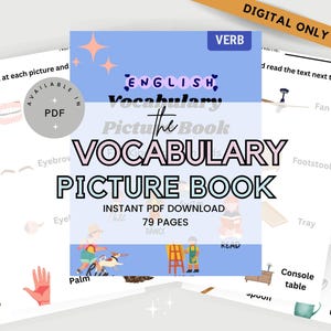 Fiche de vocabulaire, livre de vocabulaire illustré, impressions de vocabulaire, vocabulaire de tous les jours, mots de tous les jours