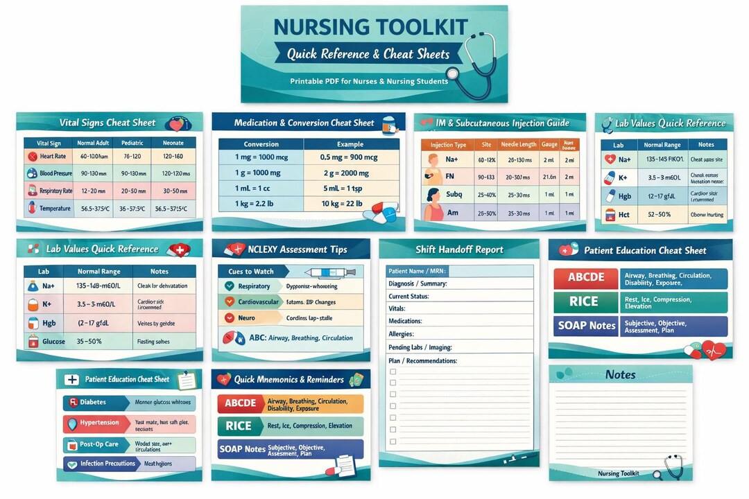Helpful Nursing Toolkit - Etsy