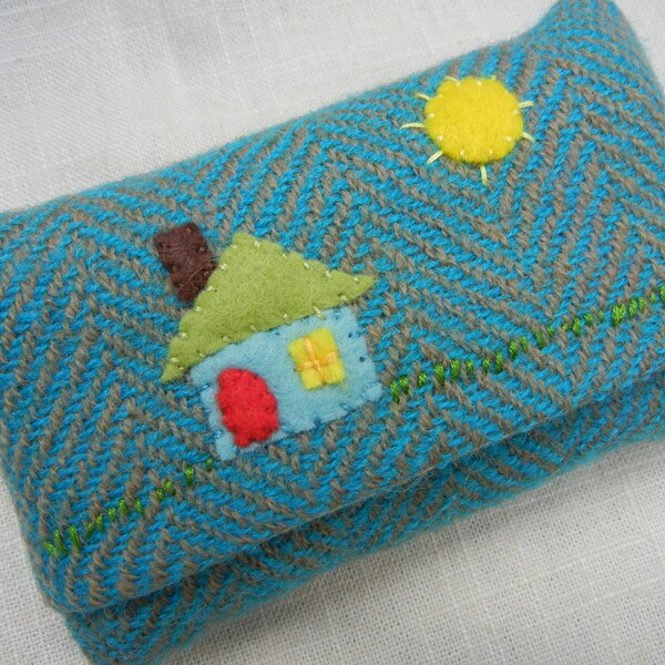 Pocket Tissue Case Wool Felt Tissue Cover Handmade Tissue Cozy Tissues Included