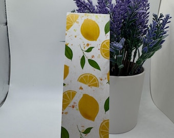 Lemon Bookmark, Fruit Bookmark, Citrus-Inspired Design, Handmade gift for book lovers