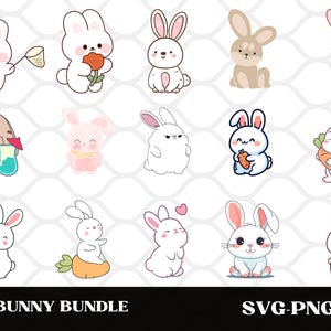 Bunny SVG, Digital Download, Svg, Jpeg, Png, Dxf, Eps, Ai, Easter Bunny Clipart, Easter Day, Rabbit Ears, Bunny Ears, Paws, Feet