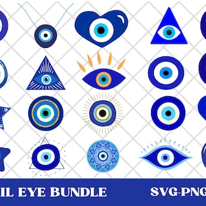 Evil Eye Svg Bundle, High Quality Evil Eye Png, Ojo Turco, Hamsa Svg, Evil Eye Clipart, Instant Download, Svg For Cricut, Cut Files