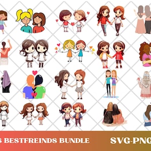 Beste Freundinnen-Svg-Bundle, Freundschaft Tag svg, Freunde-Svg, Besties-Svg, Weibliche Freundschafts-Svg, Bff-Svg, Seelenschwester, Geschenk für Schwestern, Cricut