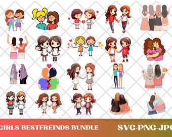 Best Friends Svg Bundle, Friendship Day Svg, Friends Svg, Besties Svg, Female Friendship Svg, Bff Svg, Soul Sister, Gift For Sisters, Cricut