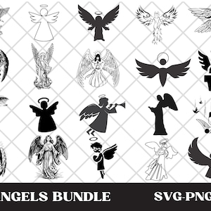 Angels Bundle Svg, Christmas Angels Svg, Angels Clipart, Christmas Decorations Svg, Angels Cut Files For Cricut, Angels Vector