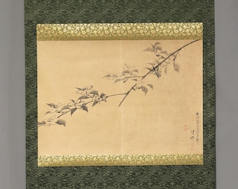 Matsumura Keibun (1779-1843), Matsumura Keibun.Cherry Blossoms, authenticated by Yokoyama Seiki Yokoyama Seiki, Japanese hanging scroll, Late Edo period
