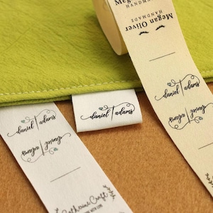 40x70mm Cotton With Logo or Text Sewing accessori Label,tags for knitted things,Custom,Personalizada,handmade label,gift tags