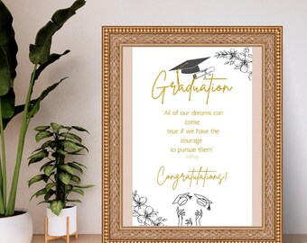 Graduation Digital Print Bundle – Set of 3 Class of 2025 Wall Art Prints, Senior Year Decor | Printable Graduation Quotes | Instant Download