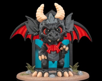Articulated Vampire Dragon Figurine: Flexi Fidget Desk Toy