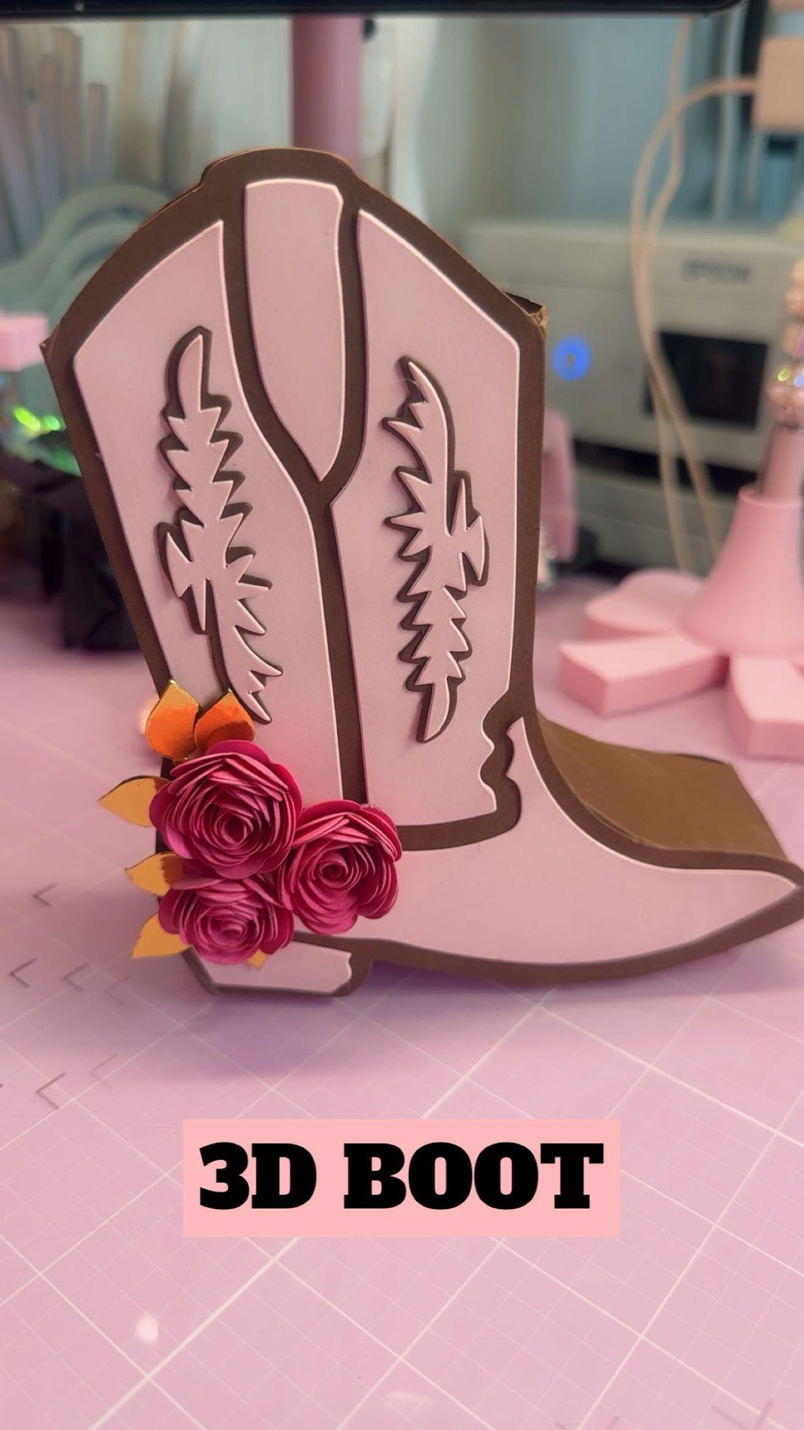 3D Paper Boot - Etsy