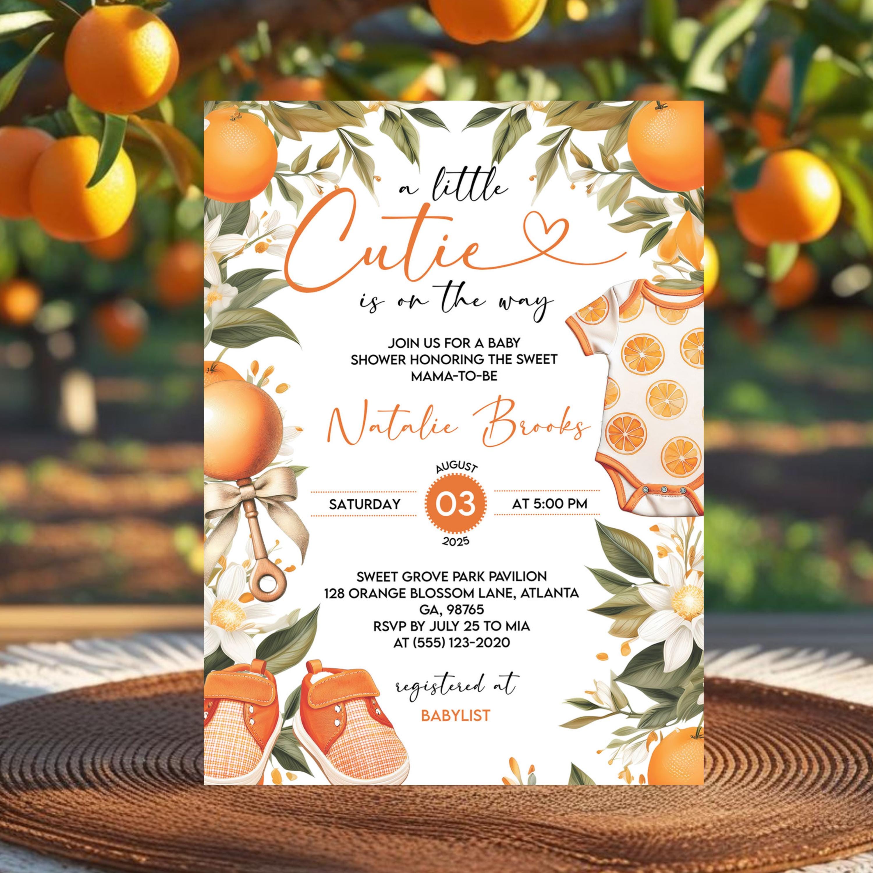 Little Cutie Baby Shower Invite, Cutie Baby Shower Invite