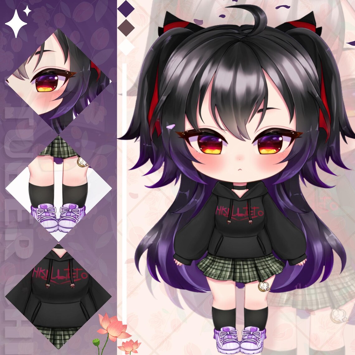 CUSTOM CHIBI, Custom Chibi Vtuber Model, Kawaii Anime Avatar Commission ...