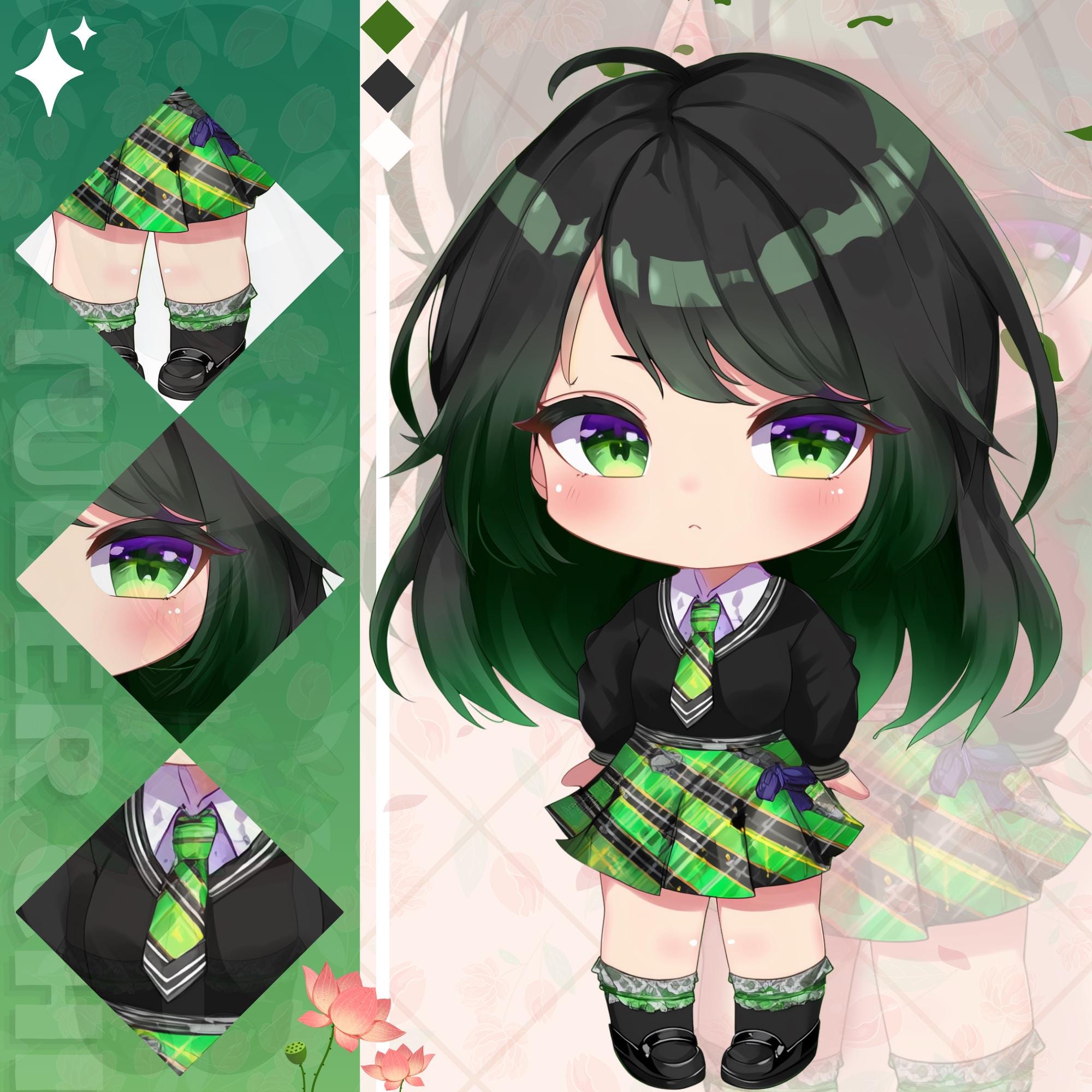 CUSTOM CHIBI, Custom Chibi Vtuber Model, Kawaii Anime Avatar Commission ...