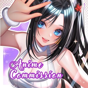 Custom PFP | Cute Anime Chibi Profile Picture | Kawaii Avatar Icon for Twitch, Discord & Etsy Shop Branding image 5