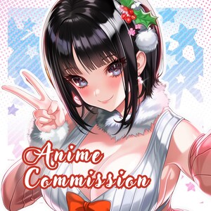 Custom PFP | Cute Anime Chibi Profile Picture | Kawaii Avatar Icon for Twitch, Discord & Etsy Shop Branding image 7