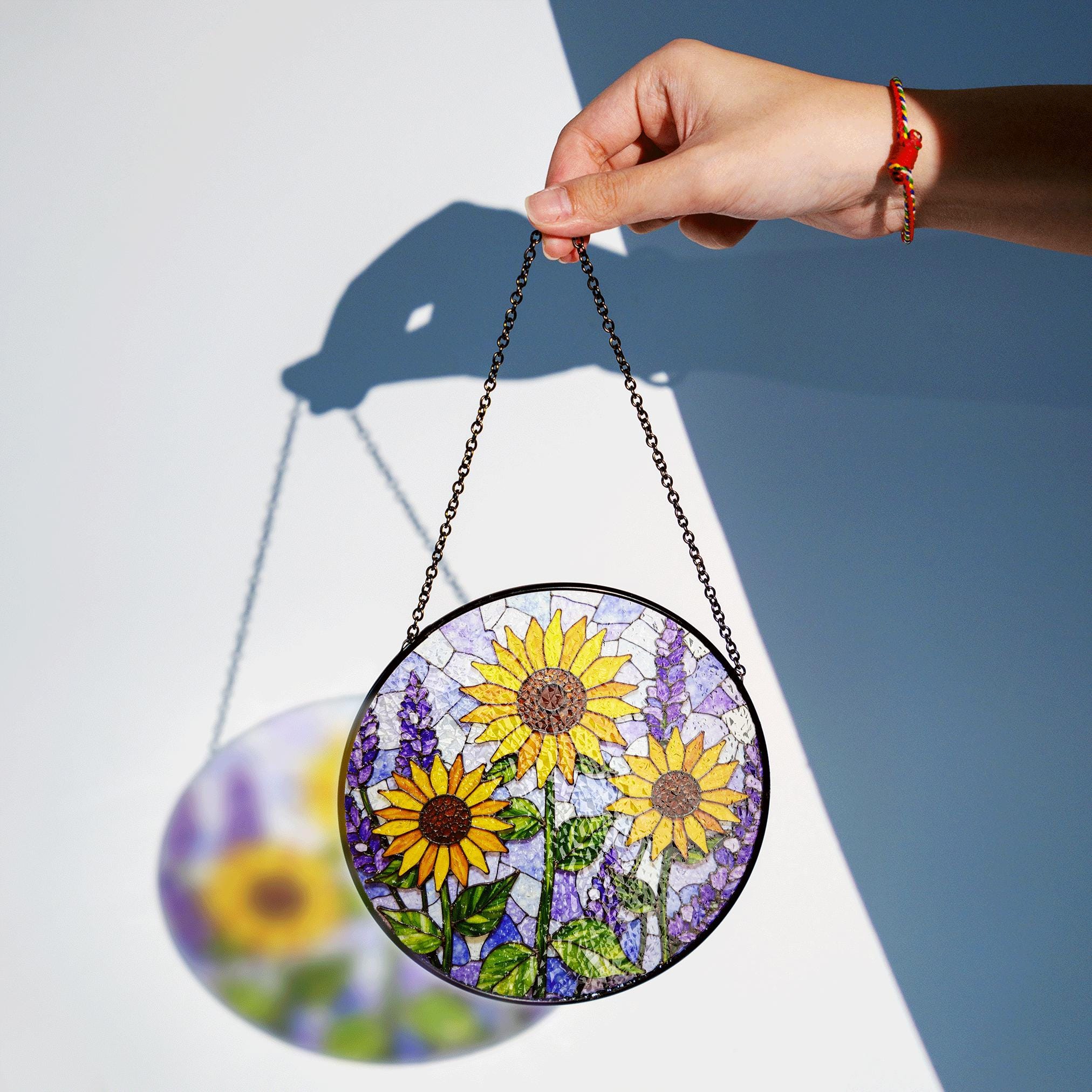 Vitrail Attrape-tournesol Nar, Ornement En Verre Peint à La Main, Décor Pour Jardin Ou Mur