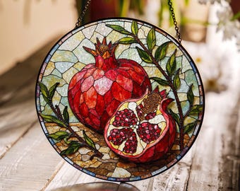 ザクロ - 手作り、ガラス製クリスマスオーナメント、ポーランド製