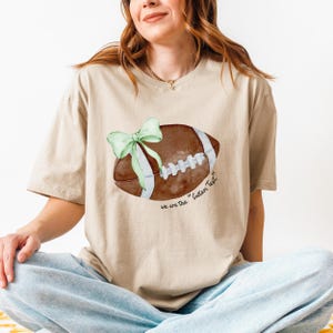 Custom Football Mom Shirt: Coquette Bows, School Spirit Tee
