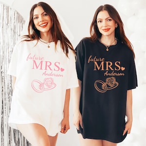 Comfort Colors Personalized Future Mrs T-shirt,Cute Future Bride Shirt,Custom Future Mrs Tee,Personalized Bride Tee,Mrs Bridal Shower Gift