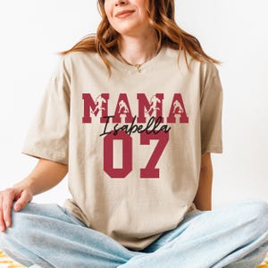 Custom Name and Number Mama Football Player Shirt,Custom Family Football Shirt,Mom Football Shirt,Custom Team Name Tee,School Football Tee