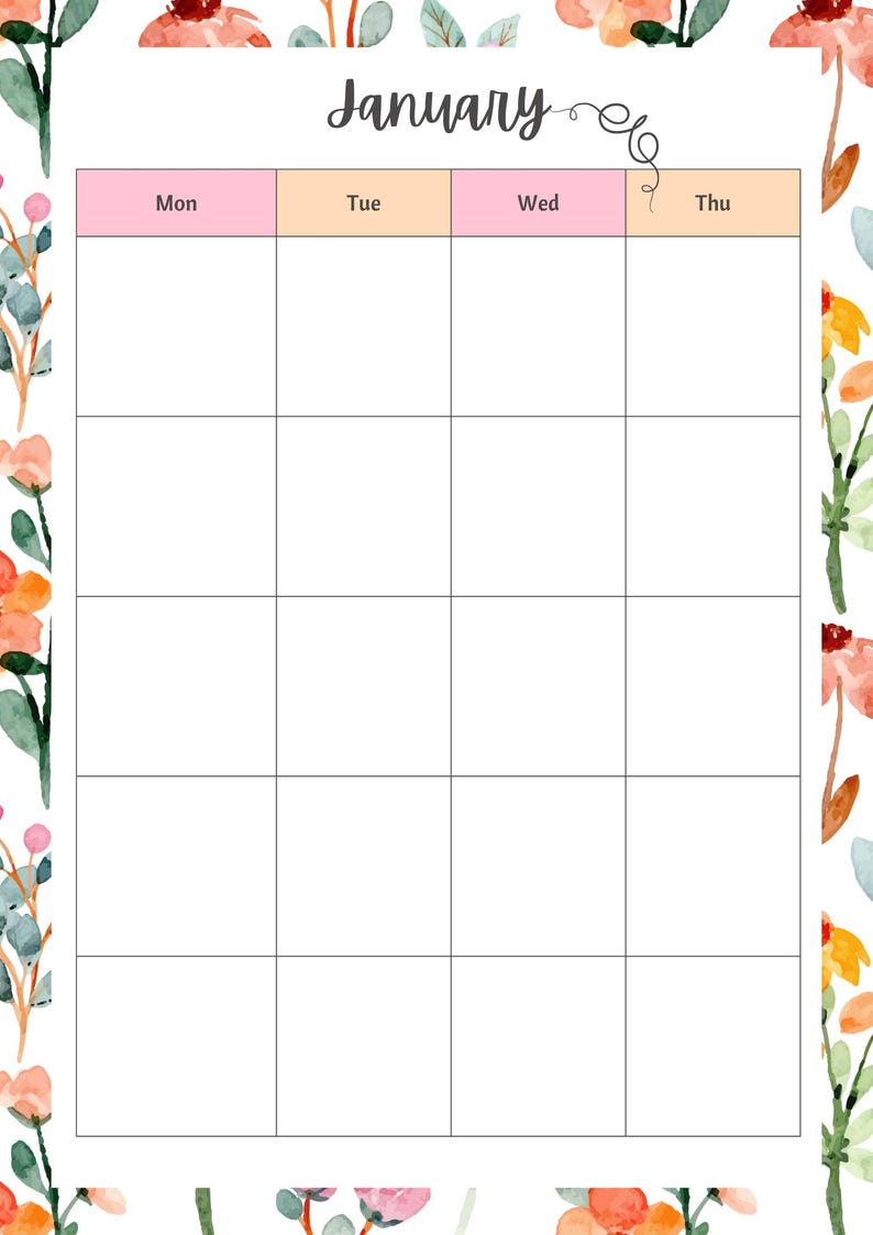 Printable Tue Digital Teacher Planner - Printable, Undated - Etsy