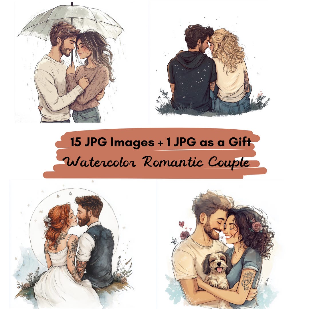 Jpg Inlove 15 JPG in Love Couple Clipart, Illustration Valentine Card, Loving ...