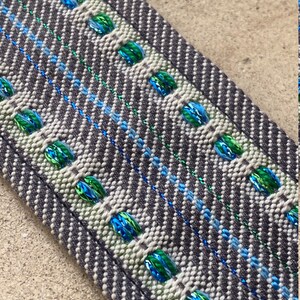 Alysha Blue handwoven cuff bracelet image 5