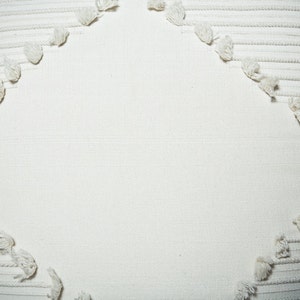 Rhombus White Handwoven cushion cover 100% cotton image 2