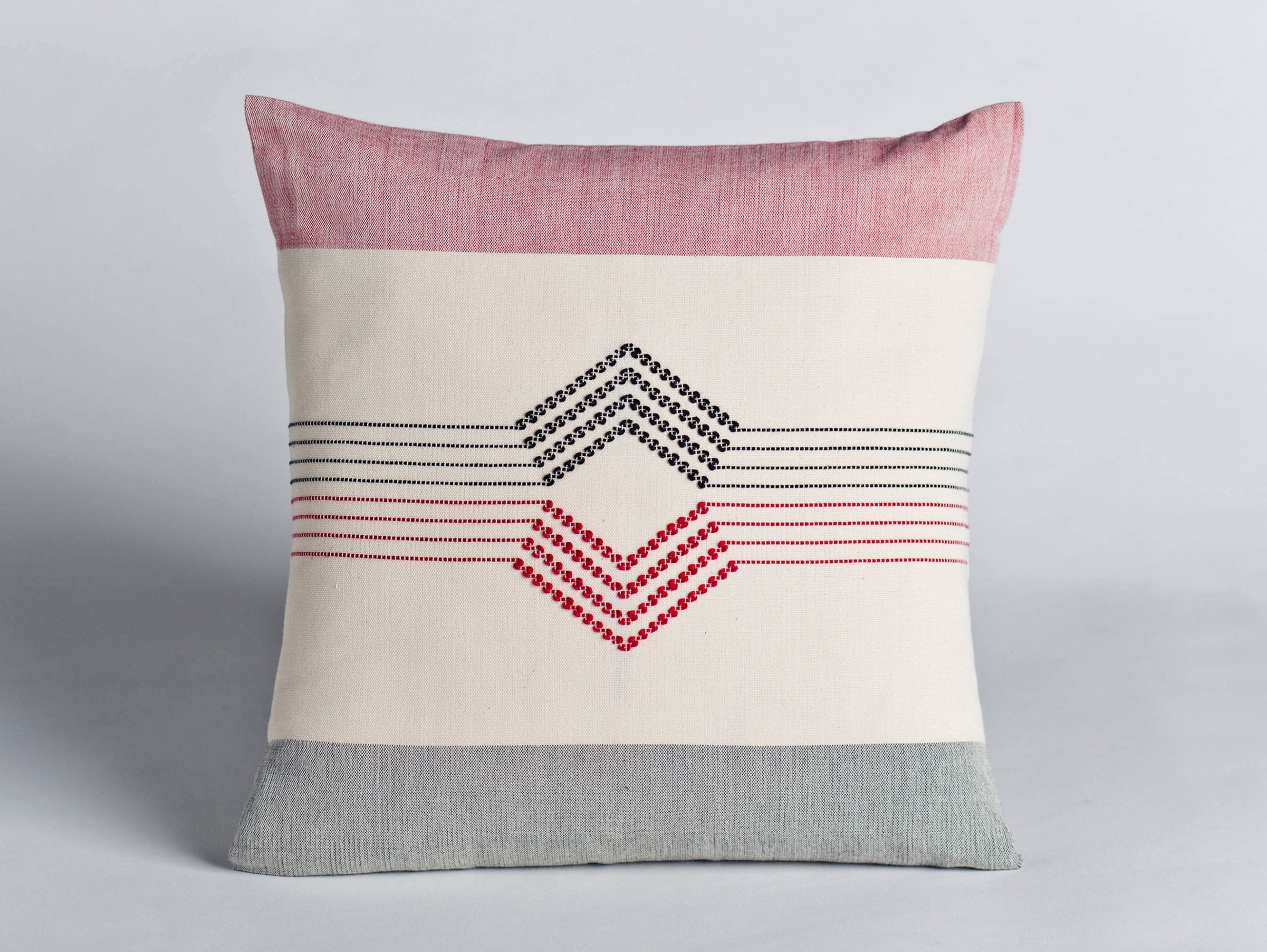 Série Schemata/Flèches Métriques - Couvercle Coussin Tissé à La Main