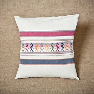 Traditional Series / Little Man Handwoven cushion cover 100% cotton image 1