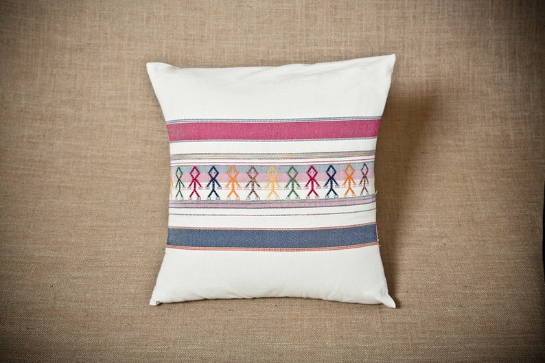 Traditional Series / Little Man Handwoven cushion cover 100% cotton image 1