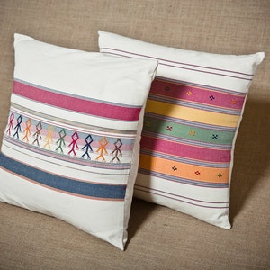 Traditional Series / Little Man Handwoven cushion cover 100% cotton image 3
