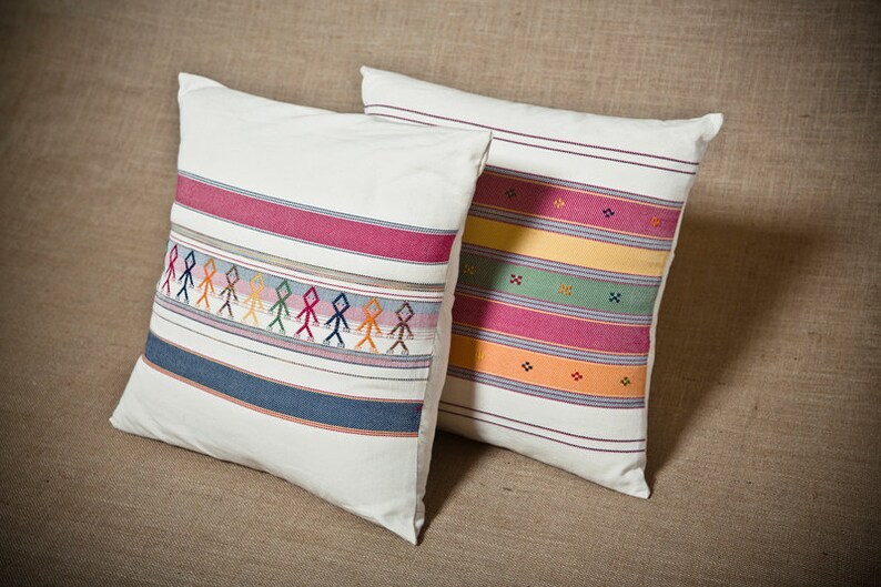 Traditional Series / Little Man Handwoven cushion cover 100% cotton image 3