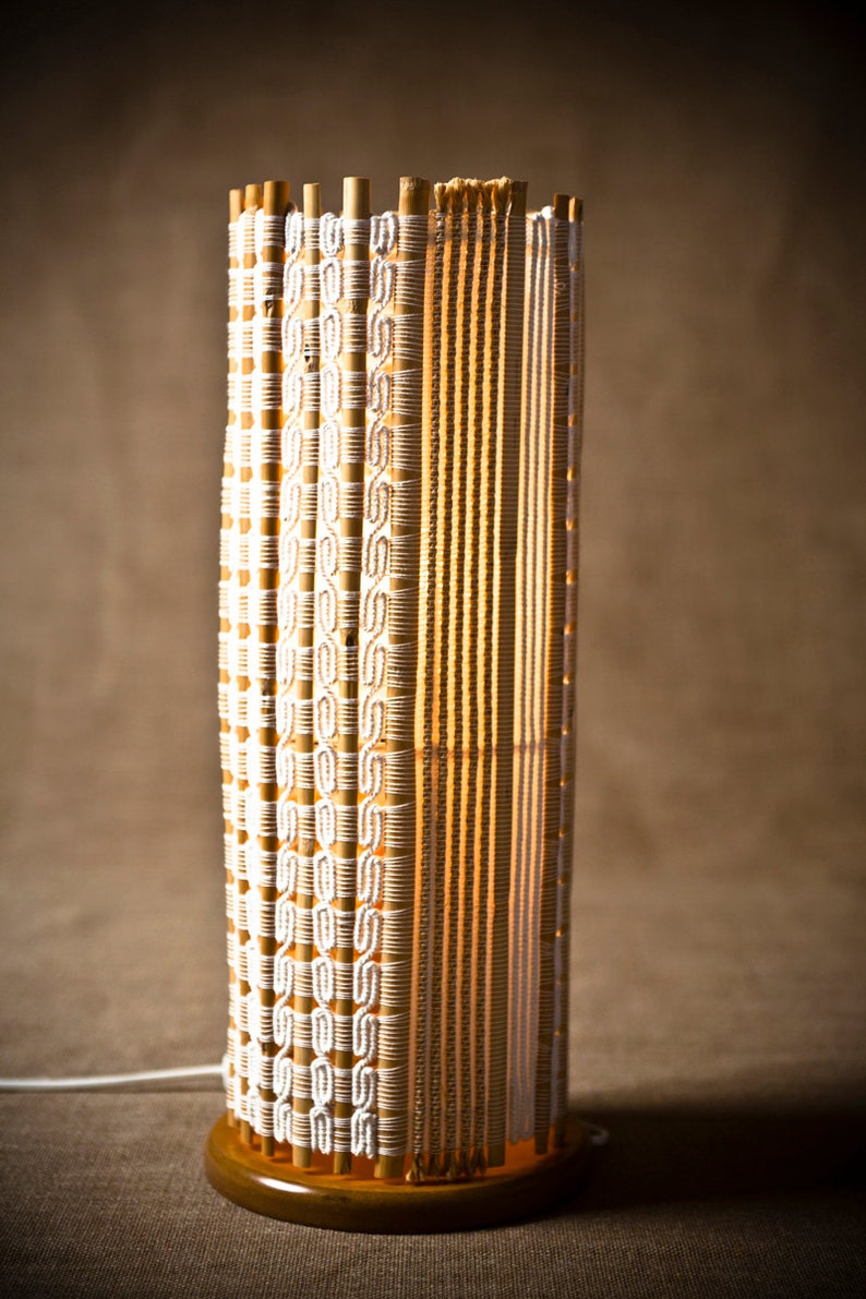 Danae Lampshade Handwoven with inwoven cane Free shipping image 1