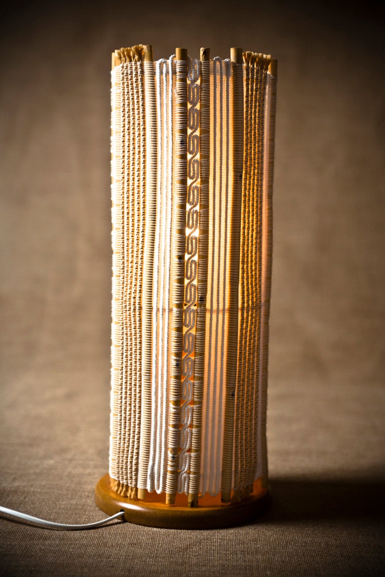 Danae Lampshade Handwoven with inwoven cane Free shipping image 4