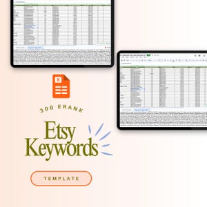 300 palavras-chave de alta busca média e baixa concorrência no Etsy (produtos digitais e físicos) | Download instantâneo