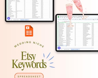110 Hochzeitsnische High-Med-Suche, Etsy-Schlüsselwörter mit geringem Wettbewerb Hochzeitsnische (Digitale + Physische Produkte) | Sofort Download