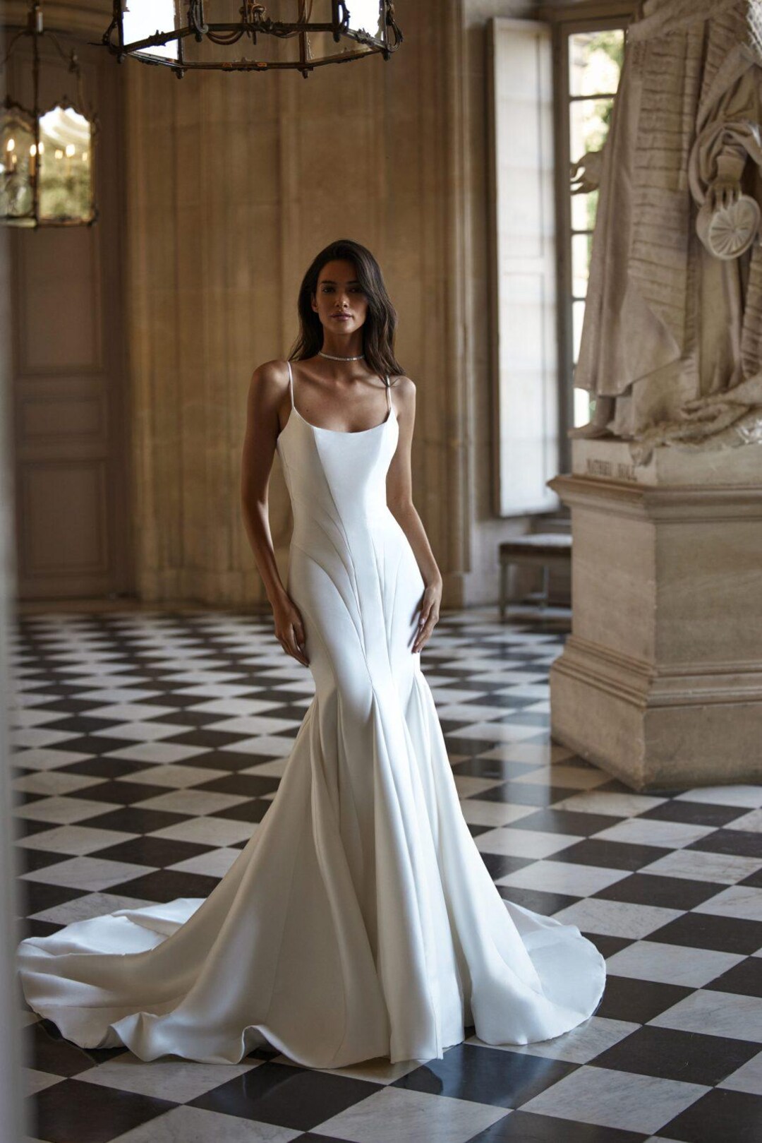 Minimalist Serpentine Wedding Gown - Etsy