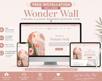 Wonder Wall – Minimalist WordPress Blog Theme for Writers & Creators