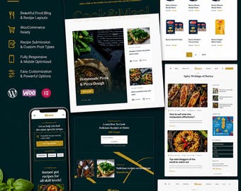 Thème WordPress Barica : blogs de recettes et de cuisine, commerce électronique