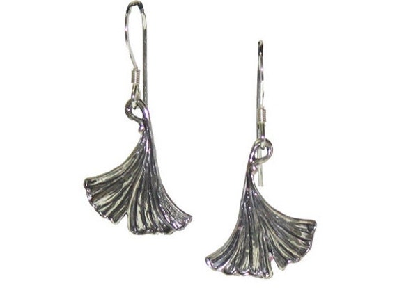 Dangle Ginkgo Leaf Earrings