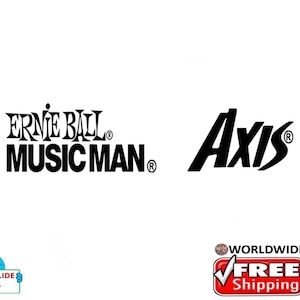 Musicman Axis gitaar stickervel voorraad restauratie waterglijbaan logo 116b