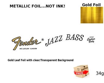 Fender Jazz Bass Guitar Decal Head stock Restoration Waterslide Logo 34g