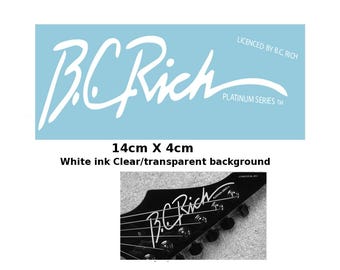 BC Rich Guitar Decal Head stock Restoration Waterslide Logo 149gswb