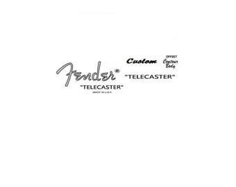 Fender Telecaster Guitar Decal Head stock Restoration Waterslide Logo 71b