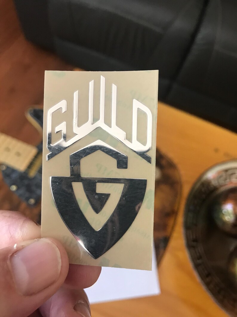 Guild Guitar Decal 3d Laser Cut Metal Headstock Restoration Sticker ...